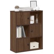 vidaXL Bokhylla brun ek 60x24x76,5 cm konstruerat trä
