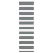 vidaXL Rullgardin zebra mörkgrå 45x150 cm tyg bredd 40,9 cm polyester