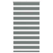 vidaXL Rullgardin zebra mörkgrå 80x100 cm tyg bredd 75,9 cm polyester