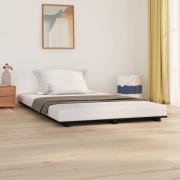 vidaXL Sängram svart 120x200 cm massiv furu