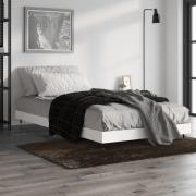 vidaXL Sängram vit 90x200 cm konstruerat trä