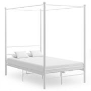 vidaXL Himmelsäng vit metall 140x200 cm