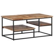 vidaXL Soffbord 90x50x39 cm massiv återvunnen teak