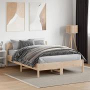 vidaXL Sängram utan madrass 140x190 cm massiv furu