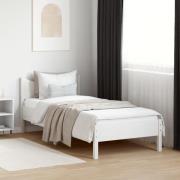 vidaXL Sängram utan madrass vit 75x190 cm massiv furu