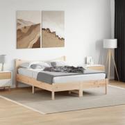 vidaXL Sängram utan madrass 135x190 cm massiv furu