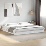 vidaXL Sängram vit 200x200 cm konstruerat trä