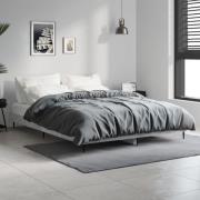 vidaXL Sängram betonggrå 135x190 cm konstruerat trä
