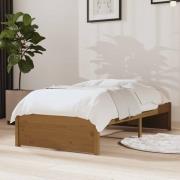 vidaXL Sängram honungsbrun massiv furu 75x190 cm