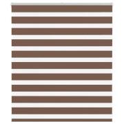 vidaXL Rullgardin zebra brun 135x100 cm tyg bredd 130,9 cm polyester