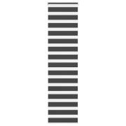 vidaXL Rullgardin zebra svart 55x230 cm tyg bredd 50,9 cm polyester