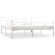 vidaXL Sängram utan madrass vit metall 180x200 cm