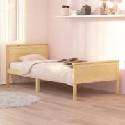 vidaXL Sängram massiv furu 100x200 cm