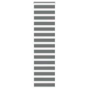 vidaXL Rullgardin zebra mörkgrå 55x230 cm tyg bredd 50,9 cm polyester