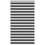 vidaXL Rullgardin zebra svart 125x200 cm tyg bredd 120,9 cm polyester