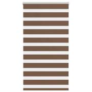 vidaXL Rullgardin zebra brun 80x150 cm tyg bredd 75,9 cm polyester