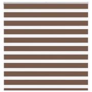 vidaXL Rullgardin zebra brun 140x100 cm tyg bredd 135,9 cm polyester
