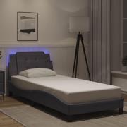 vidaXL Bed Frame with LED without Mattress "Zadar" Grey 80x200 cm