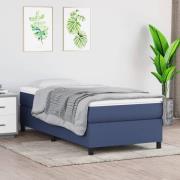 vidaXL Sängram utan madrass blå 90x190 cm tyg