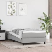 vidaXL Sängram utan madrass ljusgrå 80x200 cm tyg