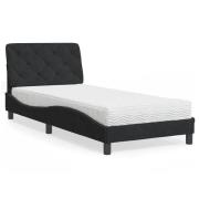 vidaXL Bed with Mattress Black 80x200 cm Velvet