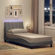 vidaXL Bed Frame without Mattress "Hanko" Light Grey 90x190cm Fabric