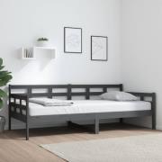 vidaXL Dagbädd grå massiv furu 90x200 cm