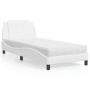 vidaXL Bed Frame without Mattress "Zadar" Black and White 90x190 cm Fa...