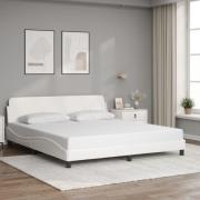 vidaXL Bed Frame "Dover" White 180x200 cm Faux Leather