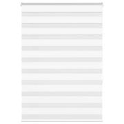vidaXL Rullgardin zebra vit 115x150 cm tyg bredd 110,9 cm polyester