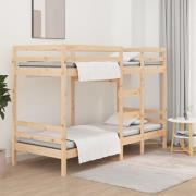 vidaXL Våningssäng 75x190 cm massivt furu