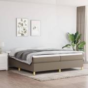 vidaXL Boxspring-sängram taupe 200x200 cm tyg