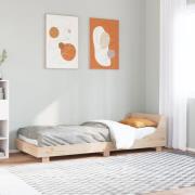 vidaXL Sängram utan madrass 90x190 cm massiv furu