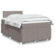 vidaXL Ramsäng med madrass taupe 120x190 cm tyg
