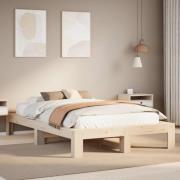 vidaXL Sängram utan madrass 120x200 cm massiv furu