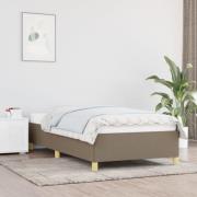 vidaXL Sängram utan madrass Taupe 90x200 cm tyg