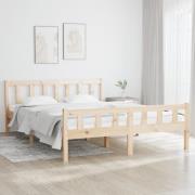 vidaXL Sängram massivt trä 150x200 cm