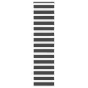 vidaXL Rullgardin zebra svart 60x200 cm tyg bredd 55,9 cm polyester