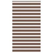 vidaXL Rullgardin zebra brun 125x230 cm tyg bredd 120,9 cm polyester