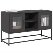 vidaXL TV-skåp svart 100,5x39x60,5 cm stål