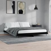 vidaXL Sängram utan madrass svart 160x200cm konstruerat trä