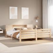 vidaXL Sängram utan madrass 200x200 cm massiv furu