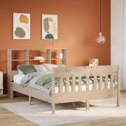 vidaXL Sängram utan madrass 120x200 cm massiv furu