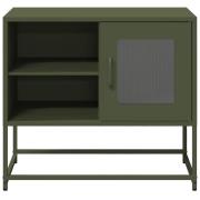 vidaXL TV-skåp olivgrön 68x39x60,5 cm stål
