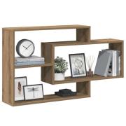 vidaXL Vägghylla hantverksmässig ek 104x20x58,5 cm konstruerat trä