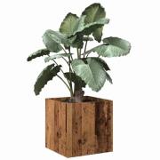 vidaXL Planteringslåda gammalt trä 40x40x40 cm konstruerat trä