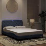 vidaXL Bed Frame with LED without Mattress Dark Grey 120x200 cm Velvet