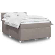 vidaXL Ramsäng med madrass taupe 140x190 cm tyg