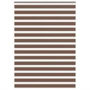 vidaXL Rullgardin zebra brun 160x200 cm tyg bredd 155,9 cm polyester