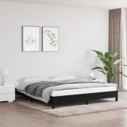 vidaXL Sängram utan madrass svart 160x200 cm tyg
